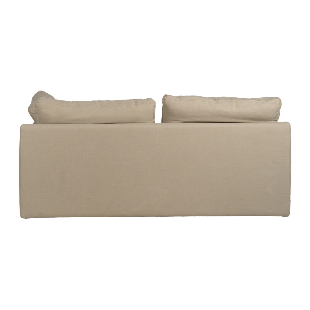 Sofá beige IXIA de dos plazas en algodón y lino con cojines - image 5