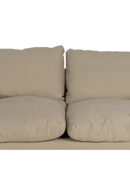 Divano beige IXIA a due posti in cotone e lino con cuscini - image 7