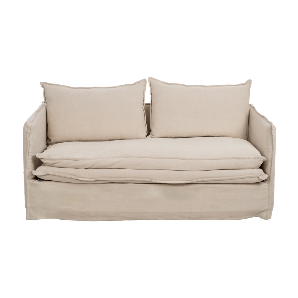 Cremefarbenes IXIA Zweisitzer-Sofa mit geschichtetem Sitz - image 4