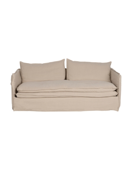 Großes cremefarbenes IXIA Dreisitzer-Sofa mit dickem Sitz - image 1