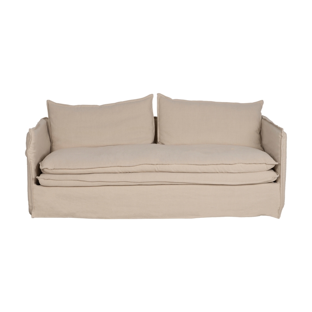 Großes cremefarbenes IXIA Dreisitzer-Sofa mit dickem Sitz - image 1