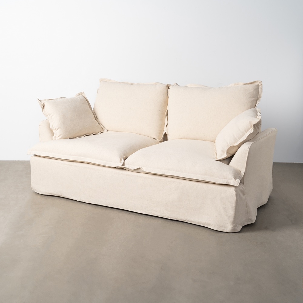 Divano beige IXIA a due posti con cuscini ampi - image 4