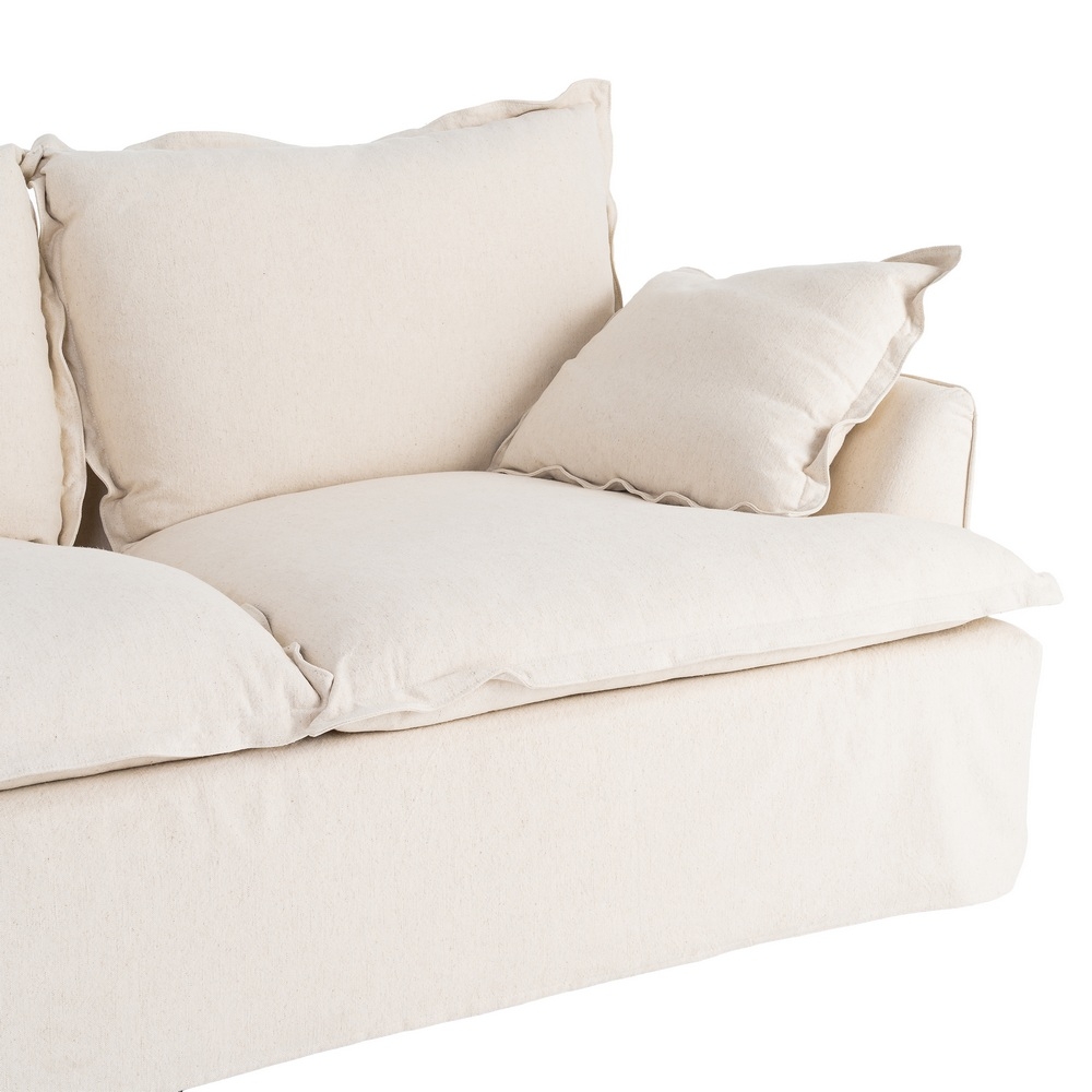 Beiges IXIA Zweisitzer-Sofa mit großzügigen Kissen - image 6