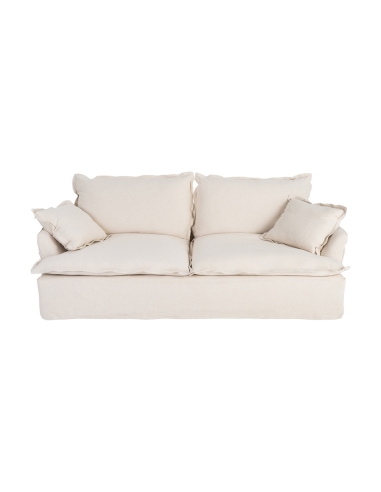Large IXIA beige three-seat sofa with a soft back - image 1