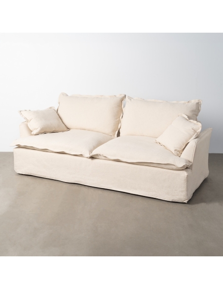 Großes beiges IXIA Dreisitzer-Sofa mit weichem Rücken - image 4