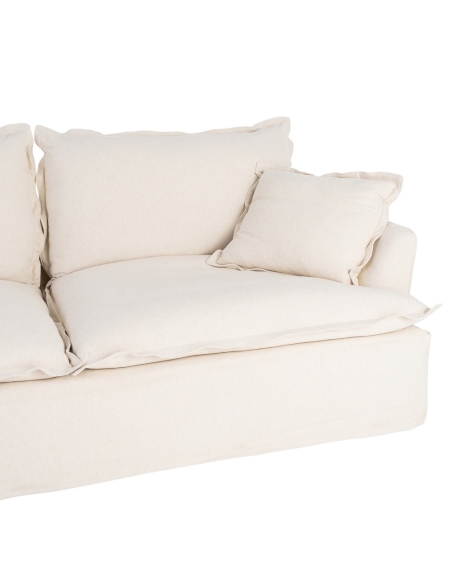 Large IXIA beige three-seat sofa with a soft back - image 6