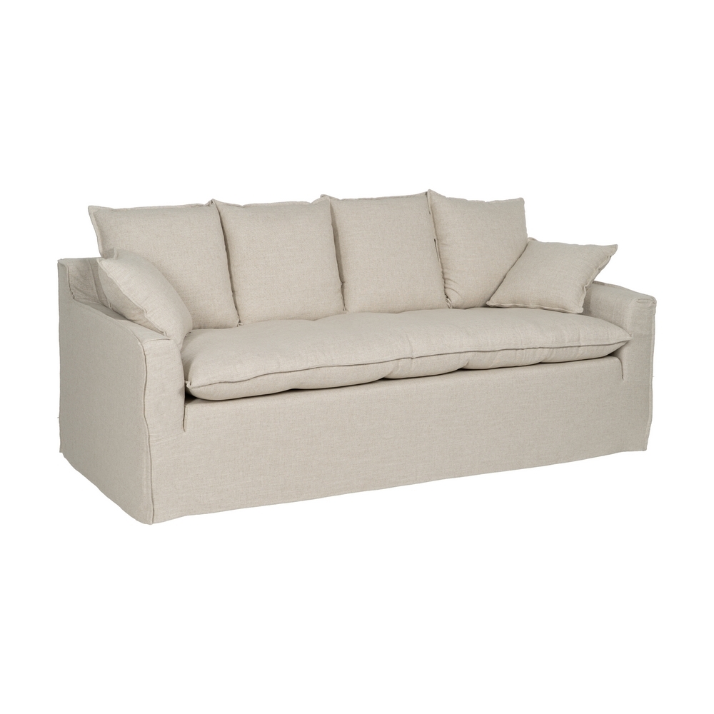 IXIA natural four-seat sofa with aligned back cushions - image 1