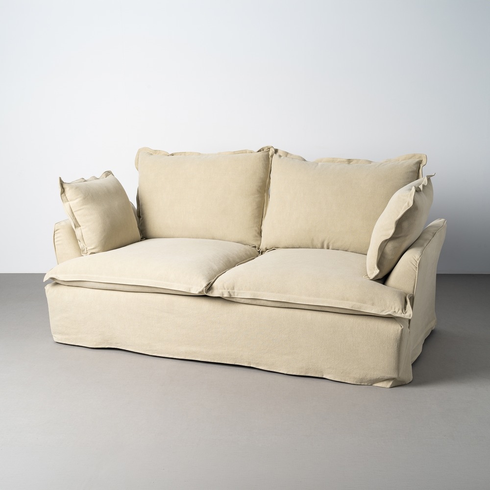 IXIA pale green two-seat sofa with soft loose cushions - image 2