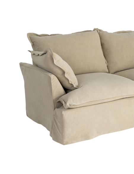 Hellgrünes IXIA Zweisitzer-Sofa mit weichen Kissen - image 5
