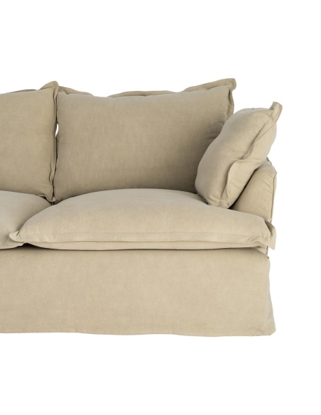 Hellgrünes IXIA Zweisitzer-Sofa mit weichen Kissen - image 8