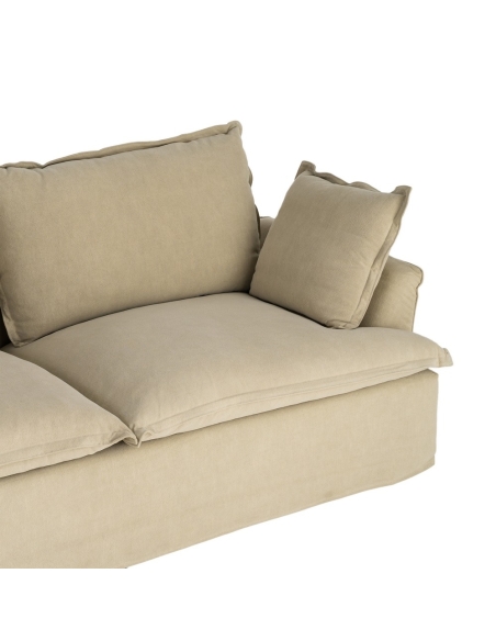 Large IXIA pale green three-seat sofa with covered base - image 4