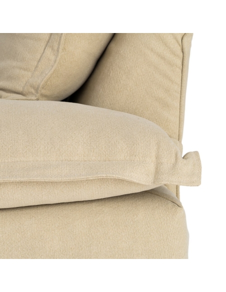 Large IXIA pale green three-seat sofa with covered base - image 9