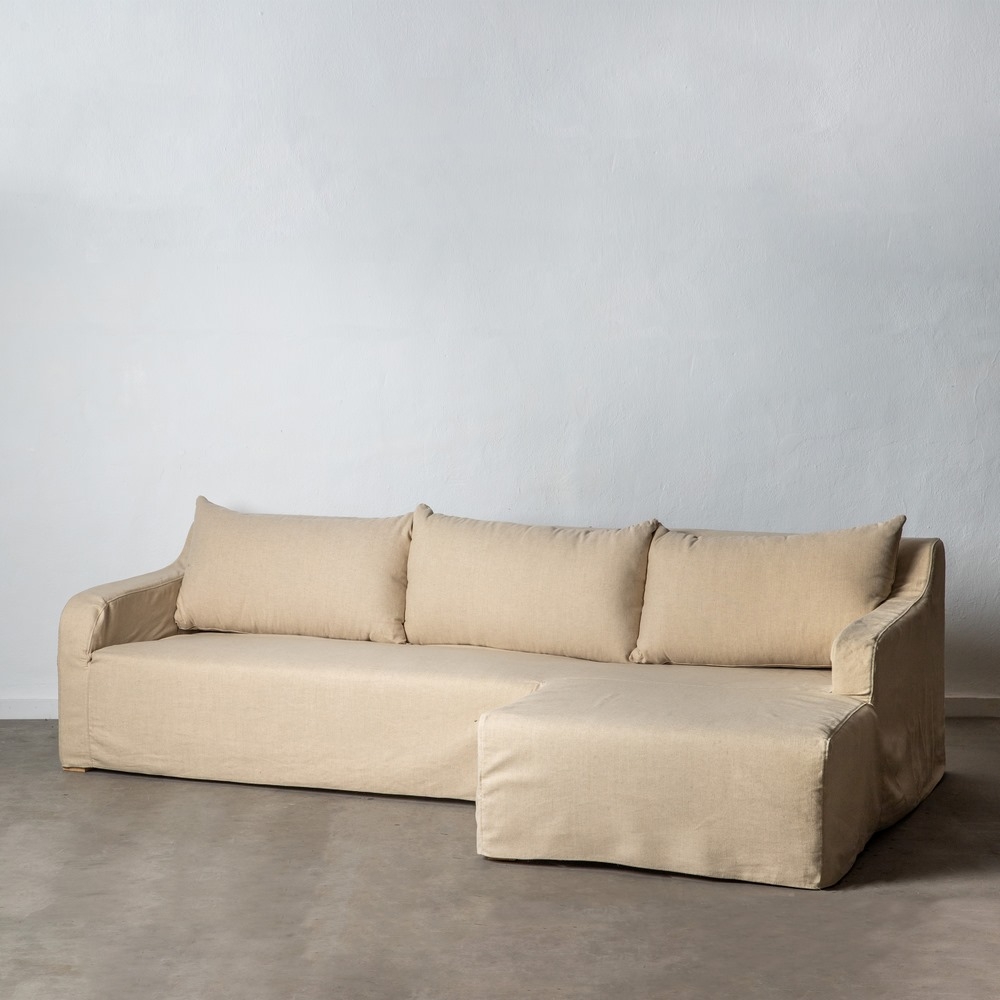 Beiges IXIA Sofa mit Chaiselongue und langem Sitz - image 2