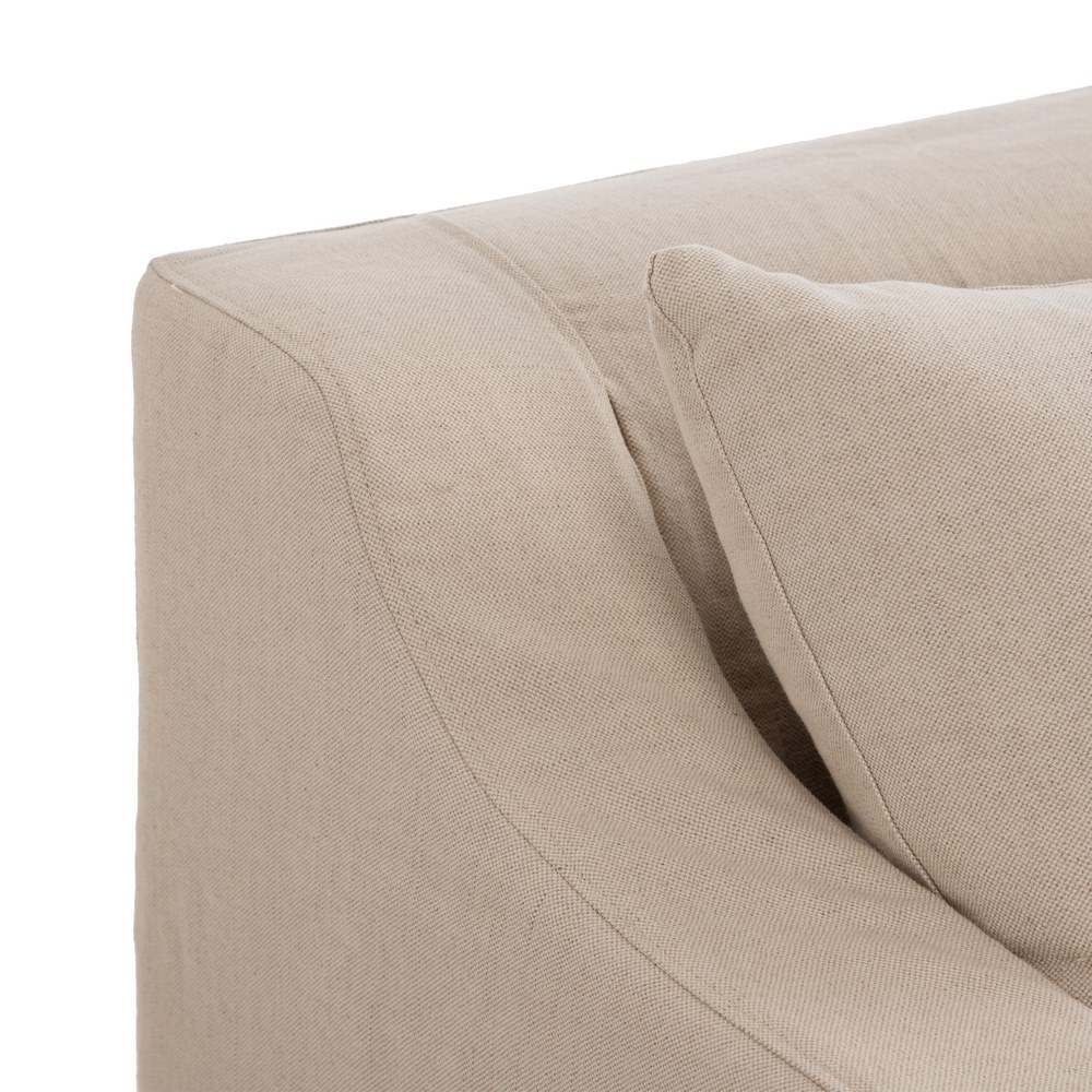 Sofá chaise longue bege IXIA com assento prolongado - image 5