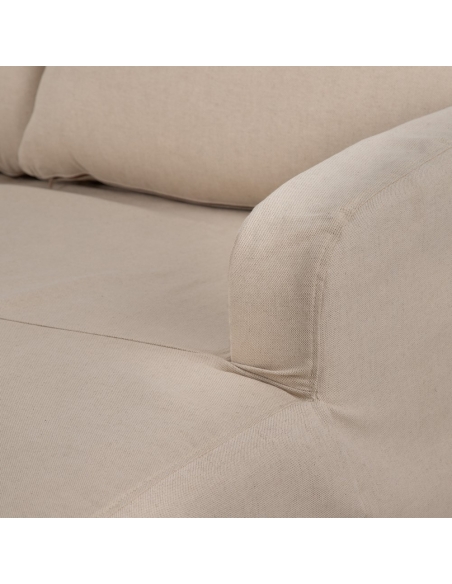 Sofá chaise longue beige IXIA con asiento prolongado - image 7