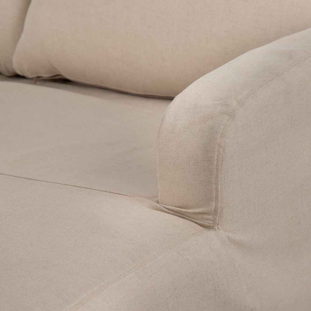 Divano chaise longue beige IXIA con seduta prolungata - image 7