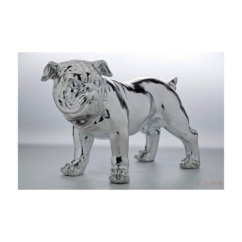 Statua Bulldog inglese argento 42 cm KARE DESIGN