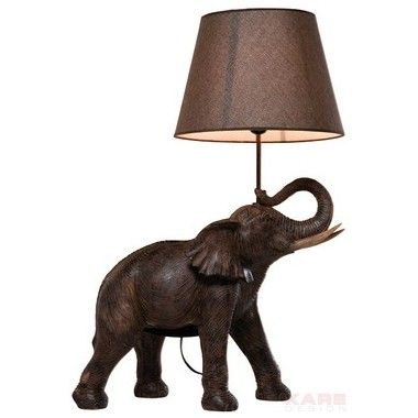 Design de kare de safari de lâmpada de mesa elefante