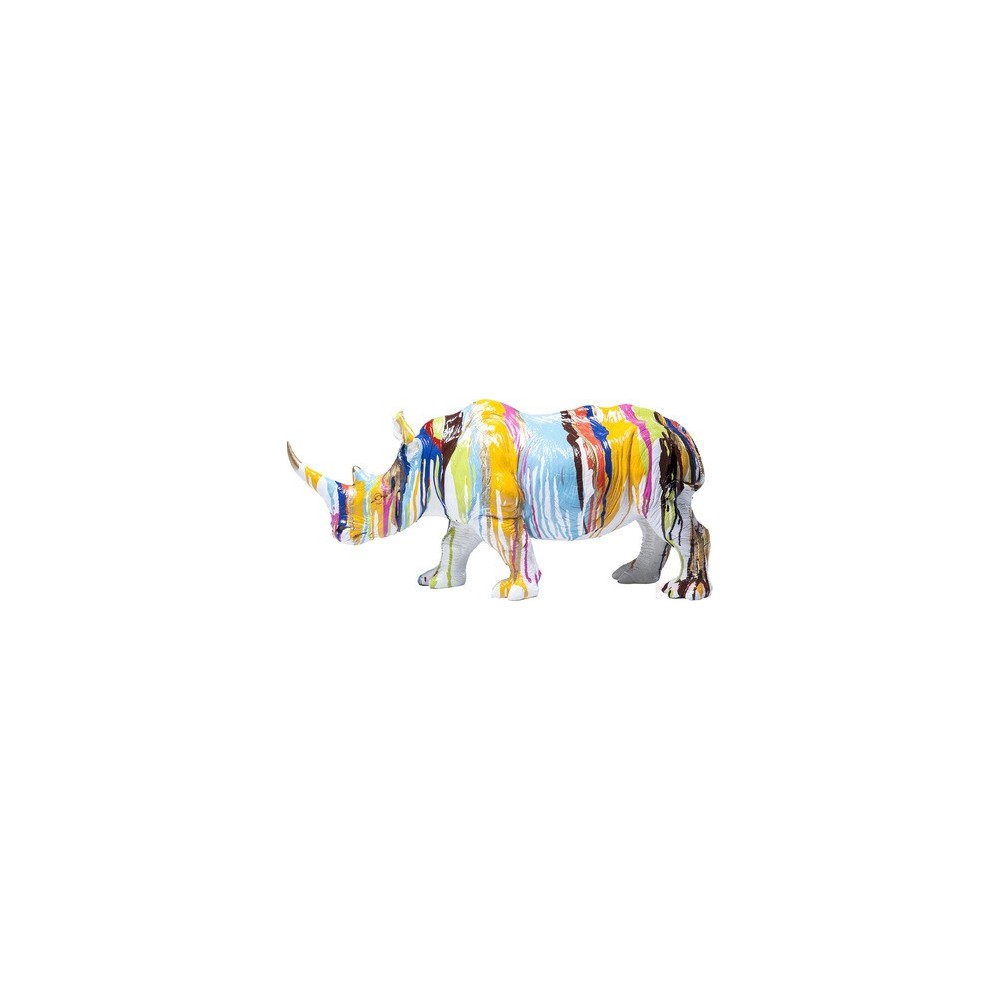 Statue Déco Rhinocéros multicouleur