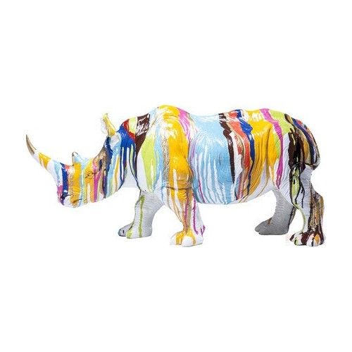 Statue Déco Rhinocéros multicouleur