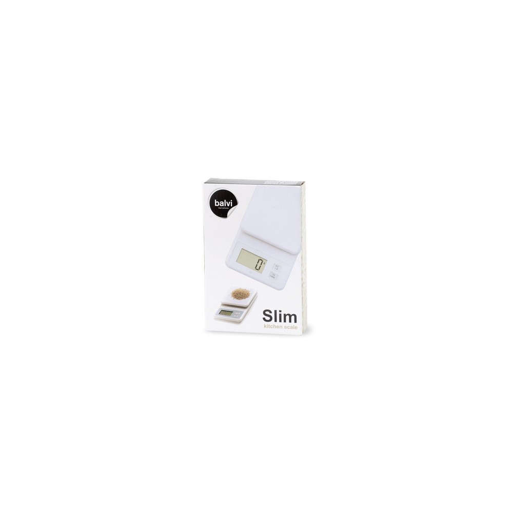 Slim white digital kitchen scale