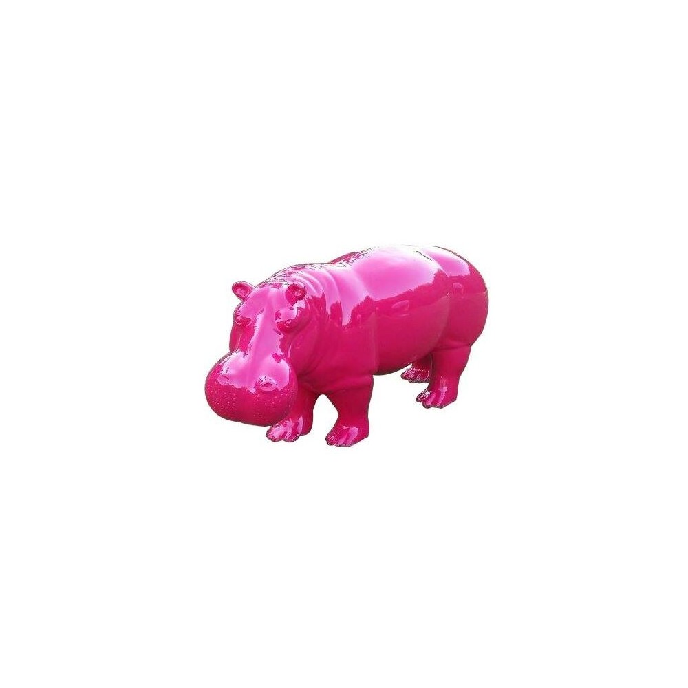 Statue Hippopotamus Fuchsia Grand Model