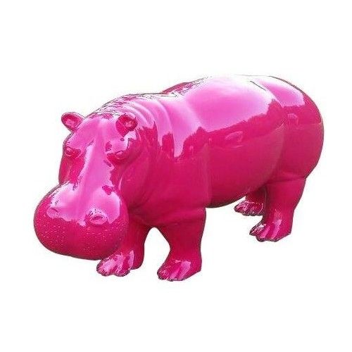 Statue Hippopotamus Fuchsia Grand Model