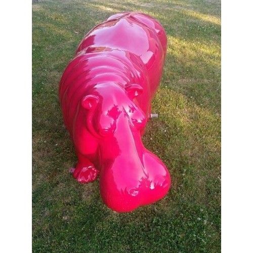 Statue Hippopotamus Fuchsia Grand Model