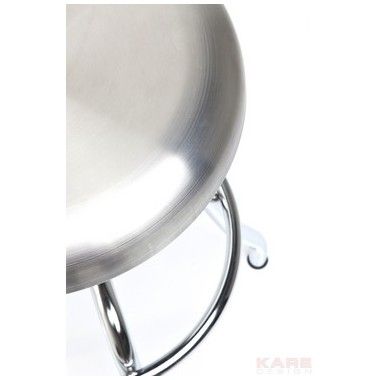 Brushed steel design stool