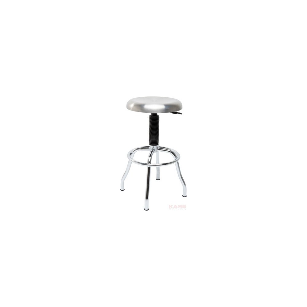 Brushed steel design stool