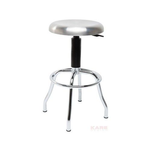 Fezes de design de aço escovado