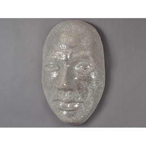 Espelho de prata de mosaico de parede 3D 66 cm 
