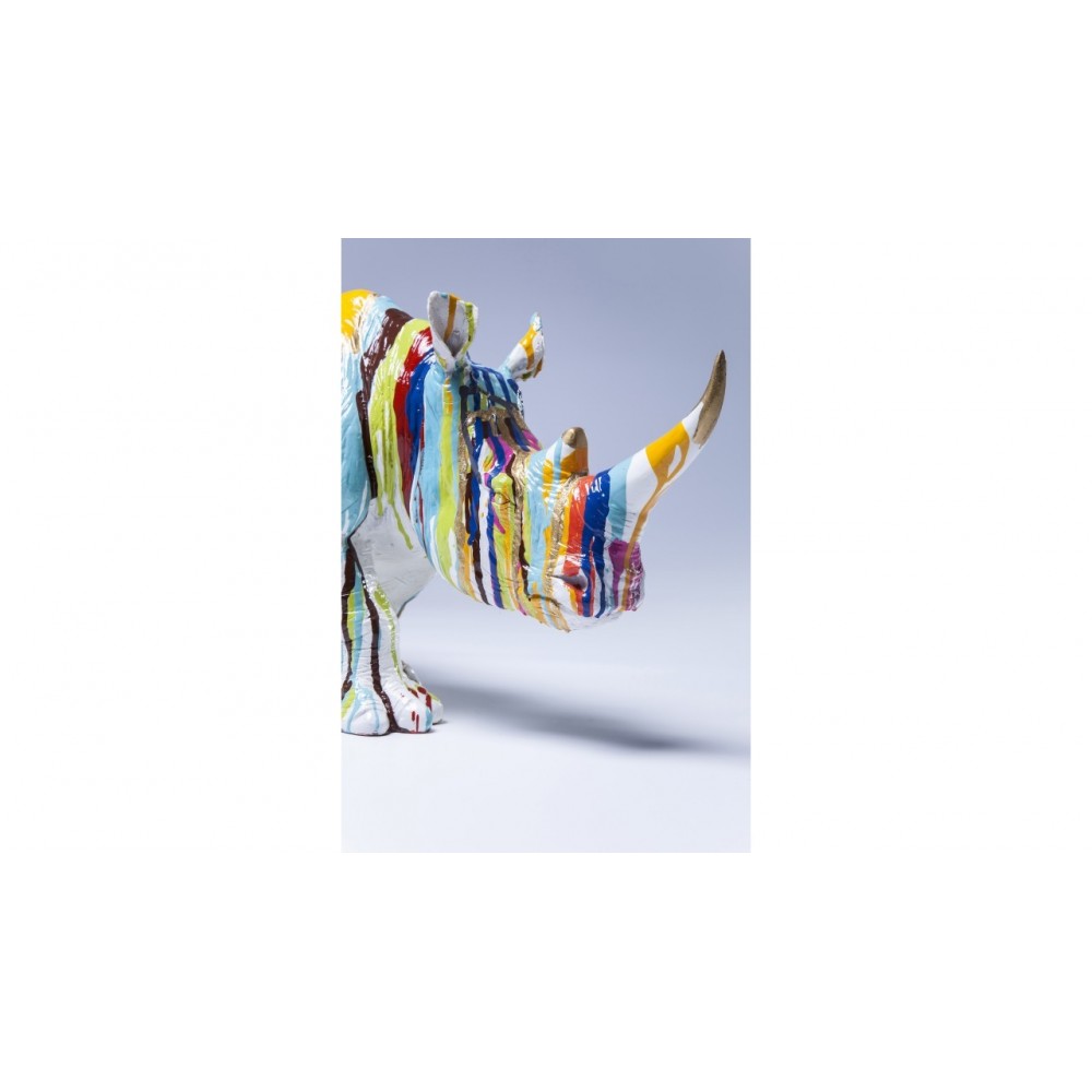 Statue Déco Rhinocéros multicouleur
