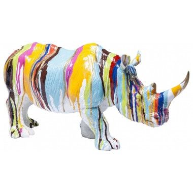 Dekorative Statue Nashorn-Multicolor 2