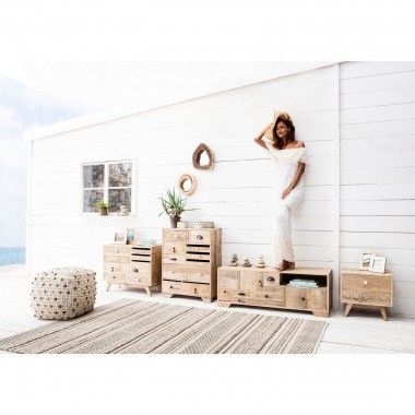 Dresser Puro 10 gavetas em madeira clara 2