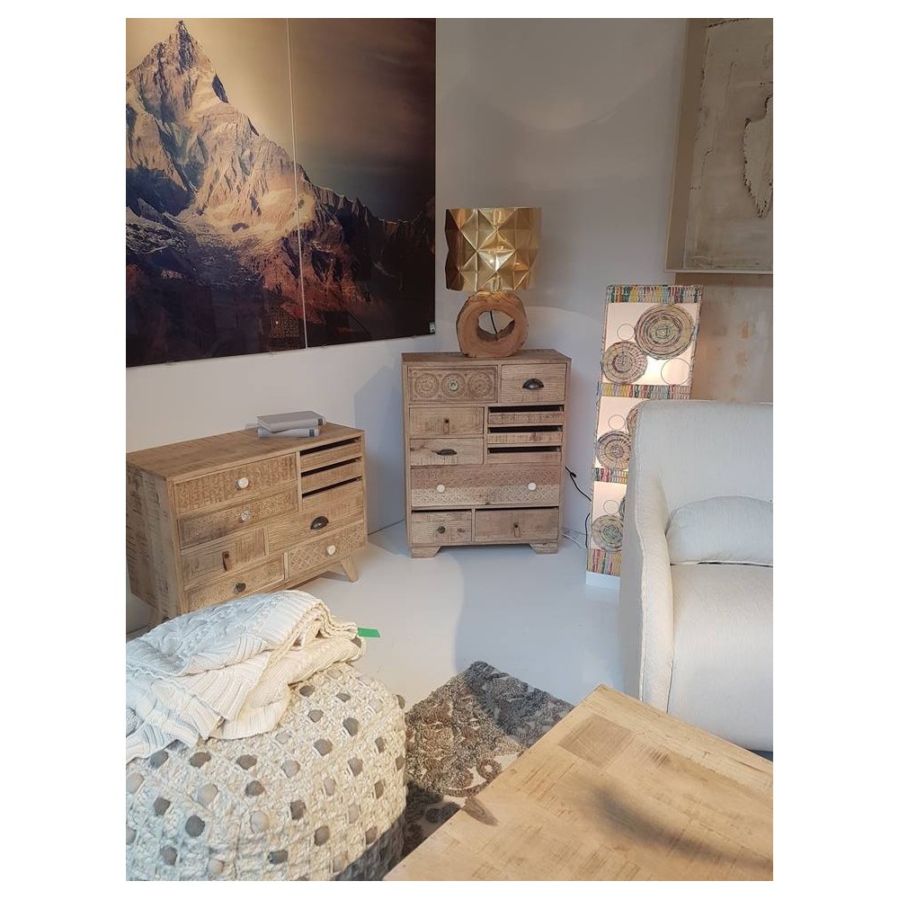 Commode Puro 10 tiroirs en bois clair