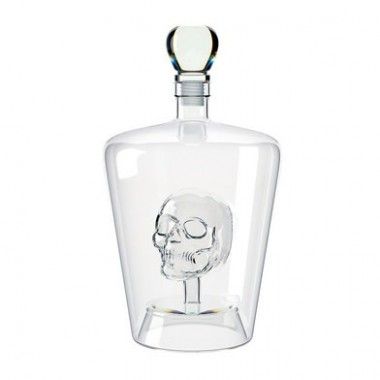 Cabeça da morte de carafe em vidro transparente 1 litro 2