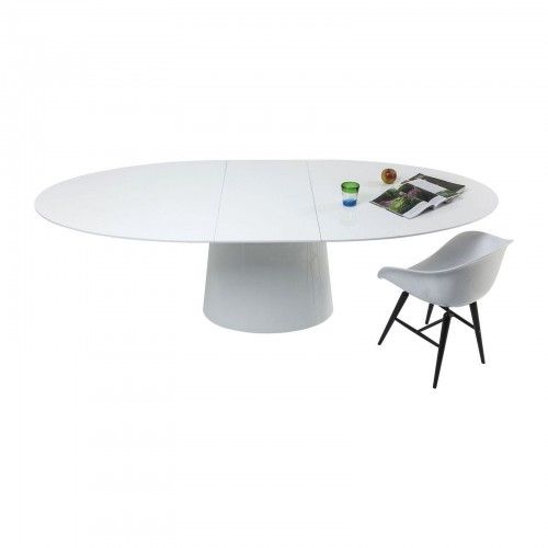 Tavolo da bistrot ovale in marmo bianco 120x60 cm Kare Design