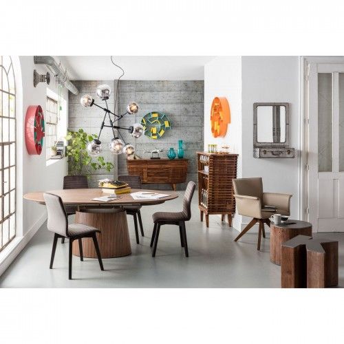 Extensible dining table 200 wood walnut Benvenuto