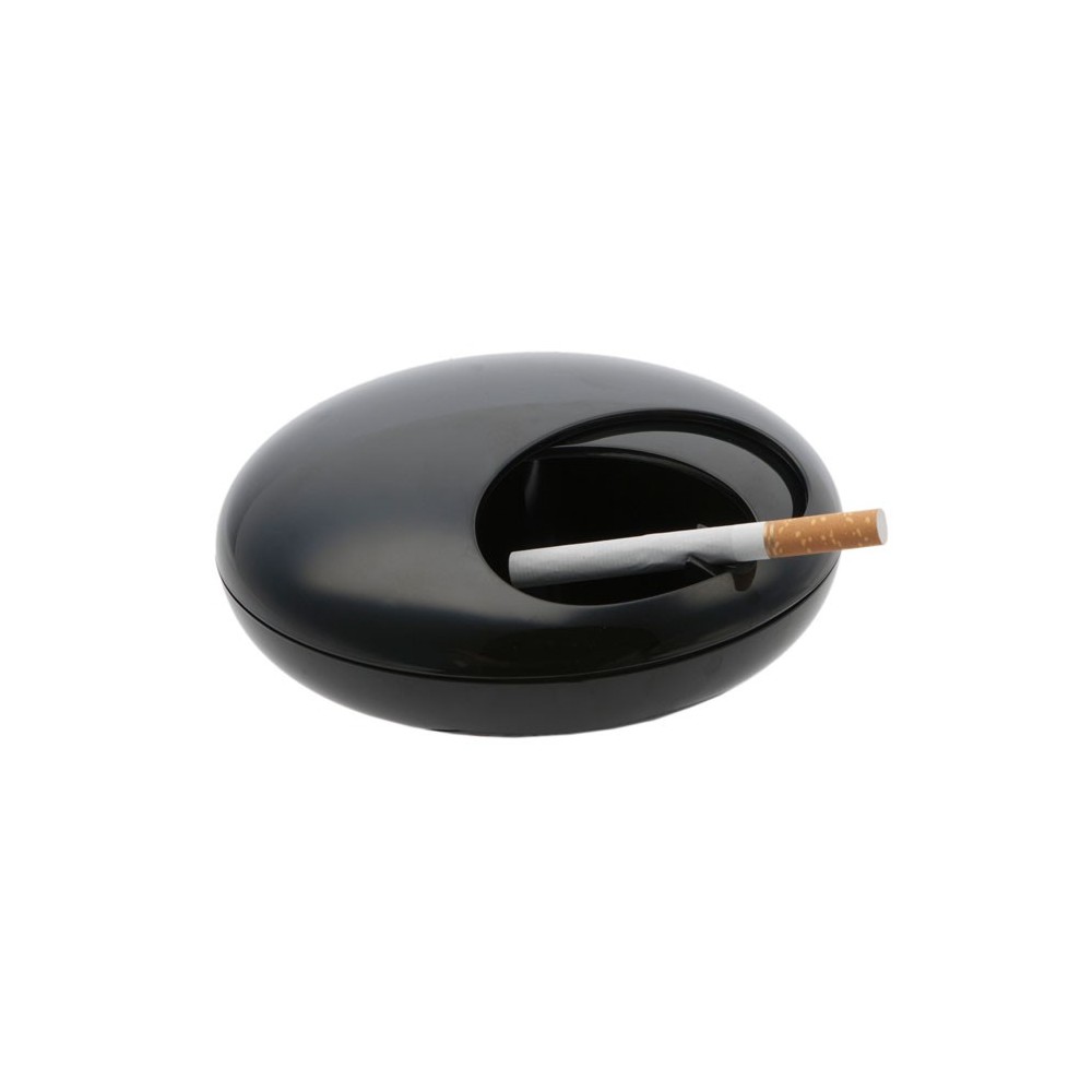 Cinzeiro redondo galet design melamnine preto