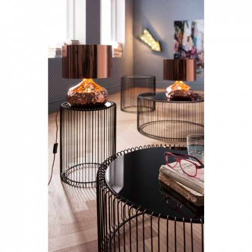 Set di 2 tavolini Wire neri