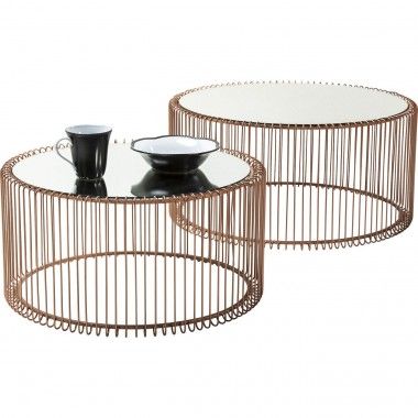 Conjunto de 2 tabelas de cobre de cobre fio