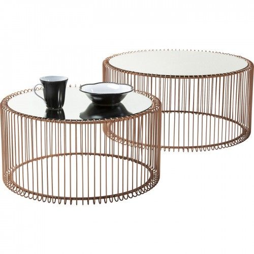 Conjunto de 2 tabelas de cobre de cobre fio
