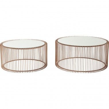 Conjunto de 2 tabelas de cobre de cobre fio 2